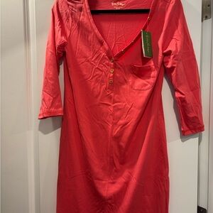 Lilly Pulitzer Coral Button-Down Dress